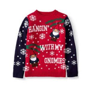 "Hangin' with my Gnomies" Ugly Christmas Sweater.'